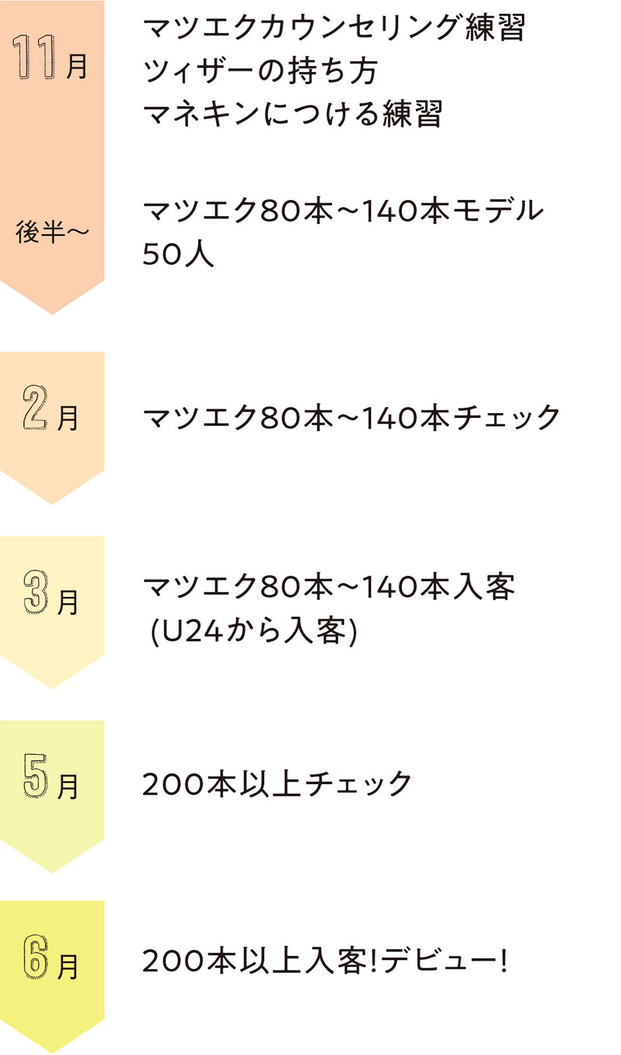 アイリストデビューまでの流れ2